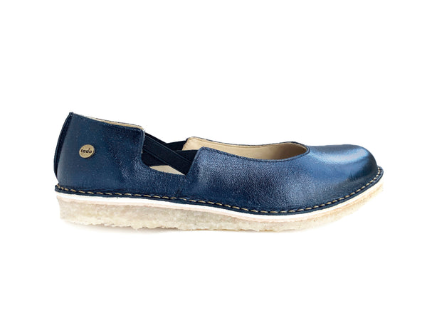 Zapato Mujer Reina Azul metalico