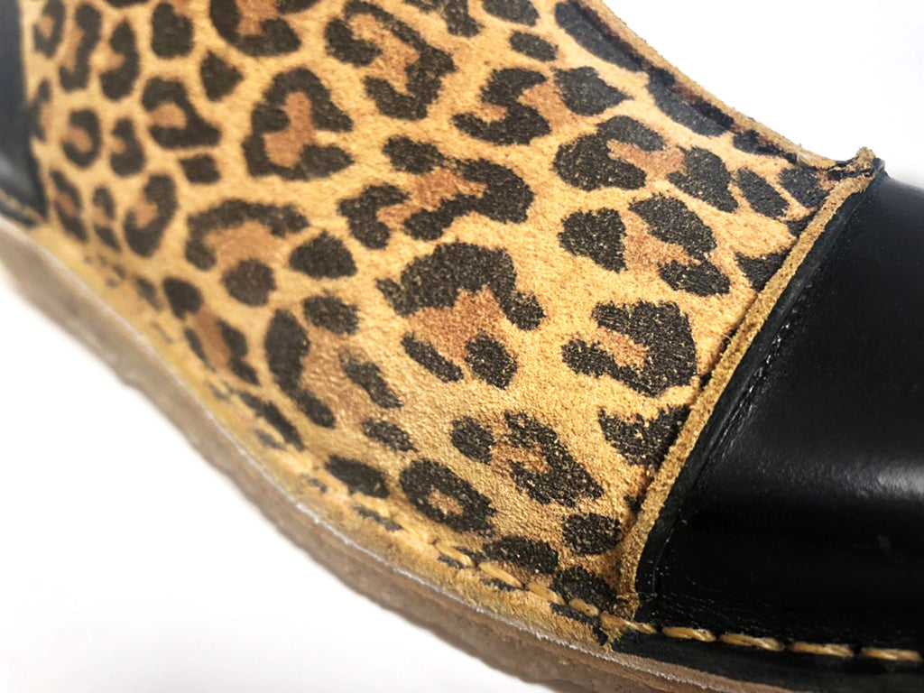 Botín Rhino Mujer Negro Leopardo