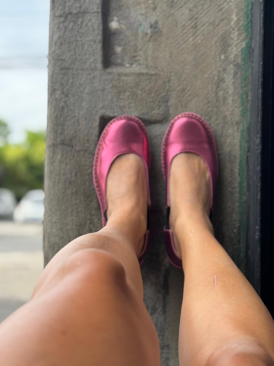 Reina fucsia metal/ Horma redonda fina 9486