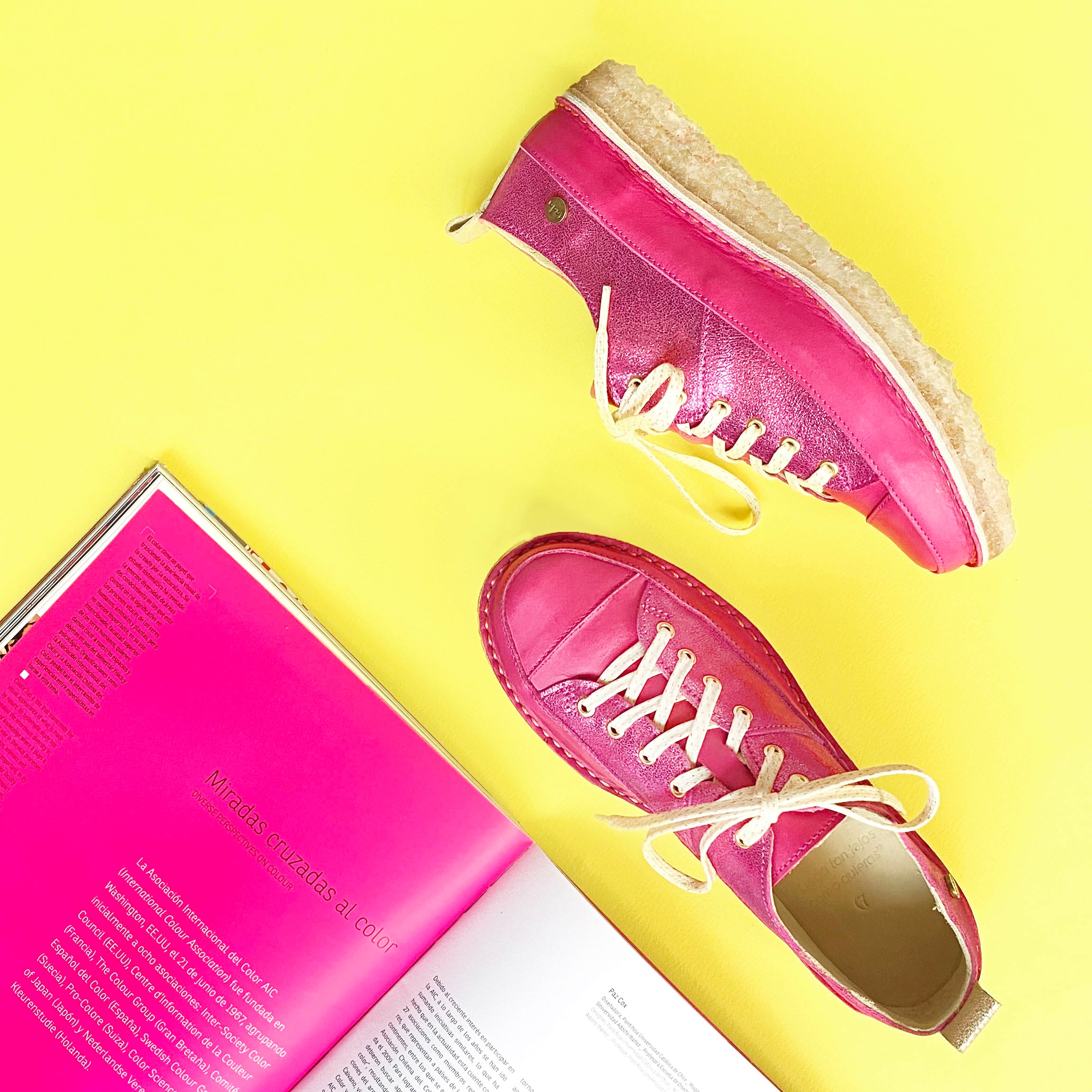 Zapato Kutsu Mujer Fucsia Metal
