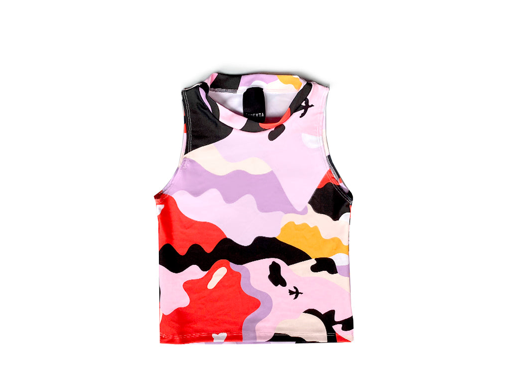 Top Halter Roberta Volcanes Rosados