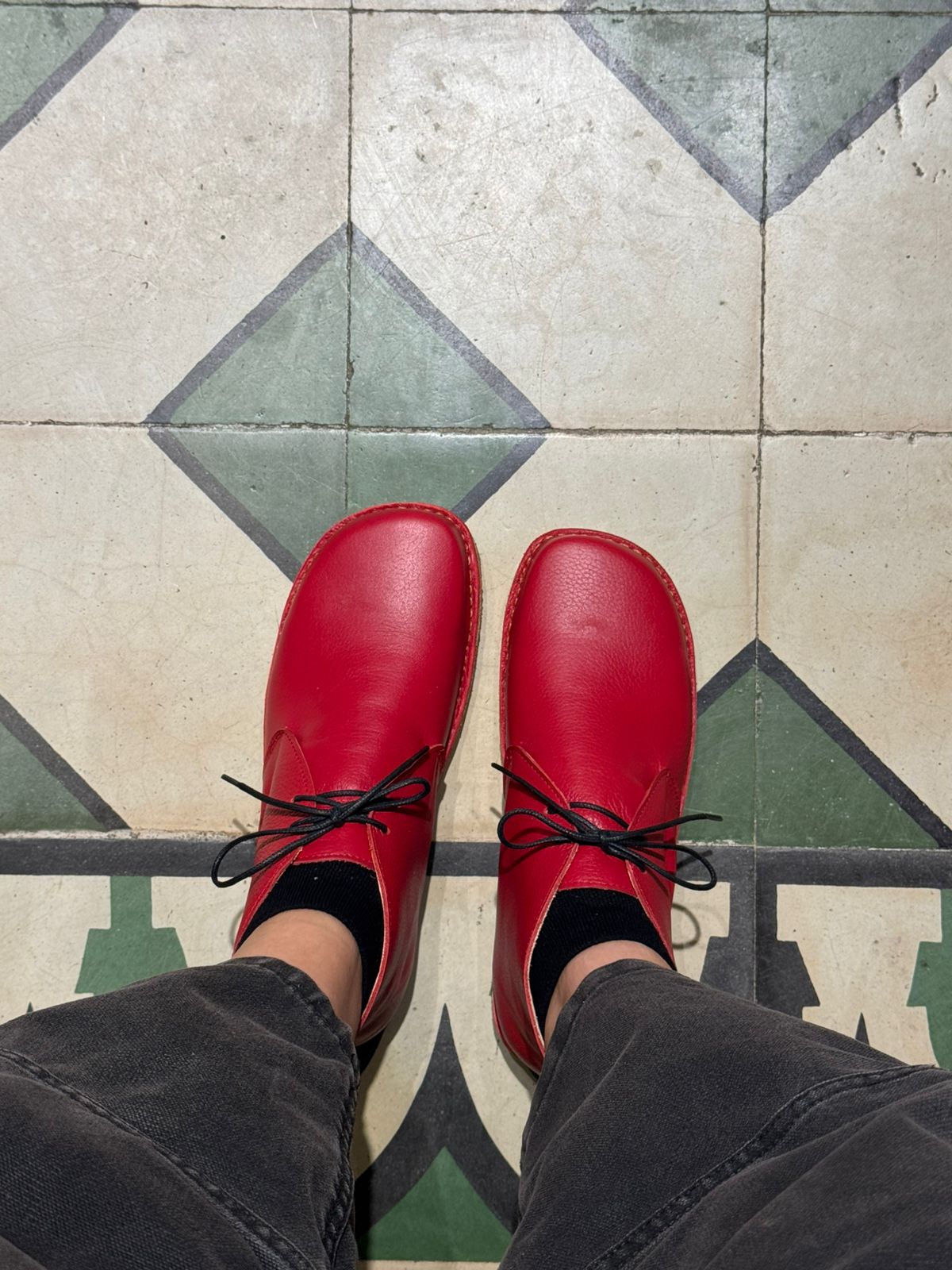 Leñador Rojo Poro  / Horma ancha 9572, minimalista de transición Barefoot