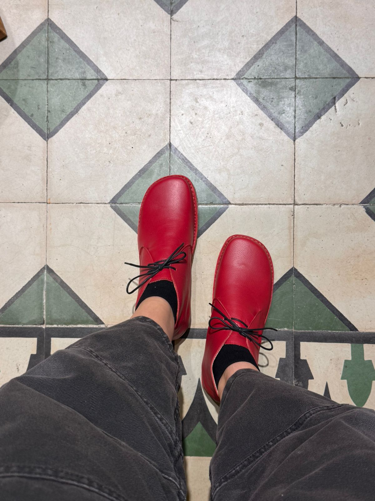 Leñador Rojo Poro  / Horma ancha 9572, minimalista de transición Barefoot