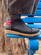 Nordico Mujer Negro Cera Gris Rojo