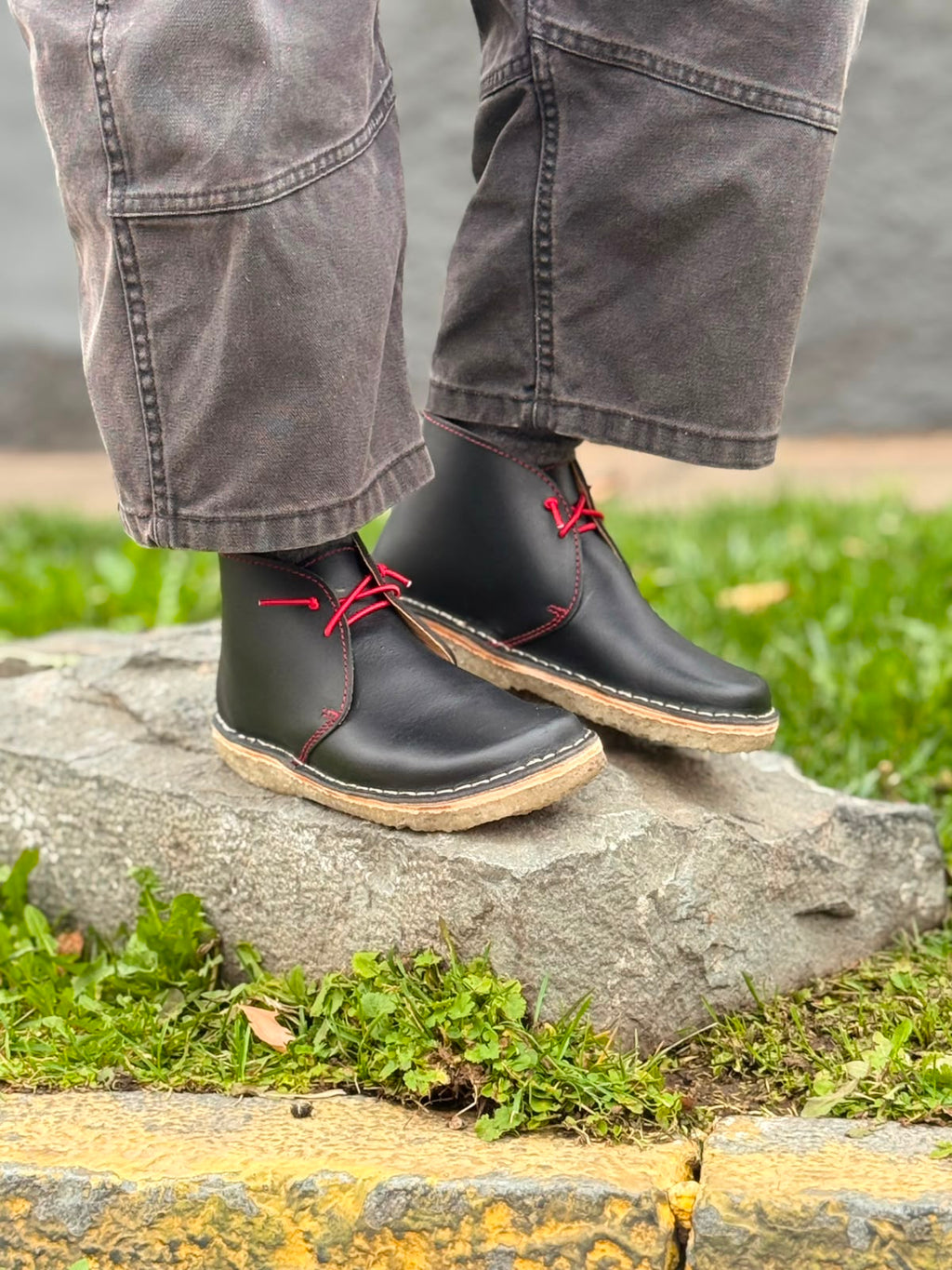 Leñador Negro Alta Factura / Horma 9572 ancha/minimalista de transición Barefoot