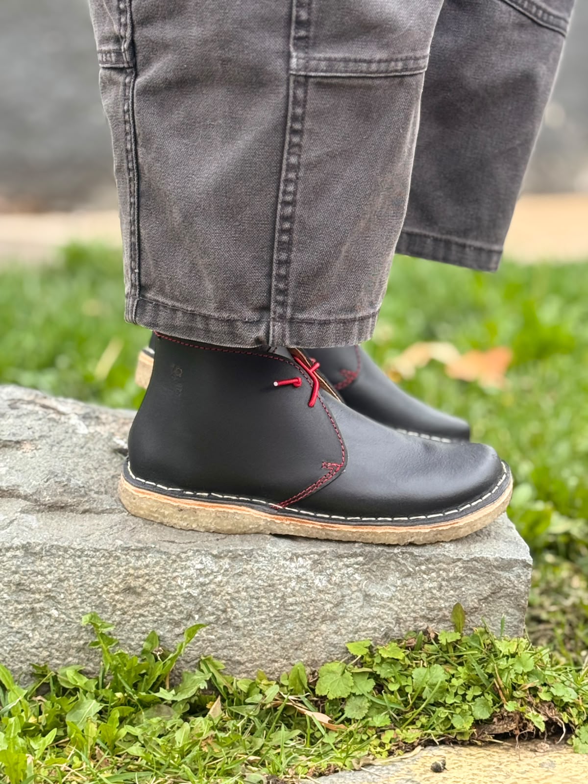 Leñador Negro Alta Factura / Horma 9572 ancha/minimalista de transición Barefoot