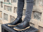 Leñador Negro Alta Factura / Horma ancha 9572, minimalista de transición Barefoot