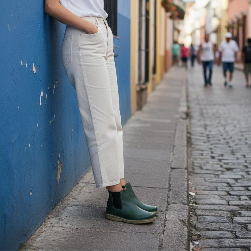 Botín Beat Mujer Verde Inglés