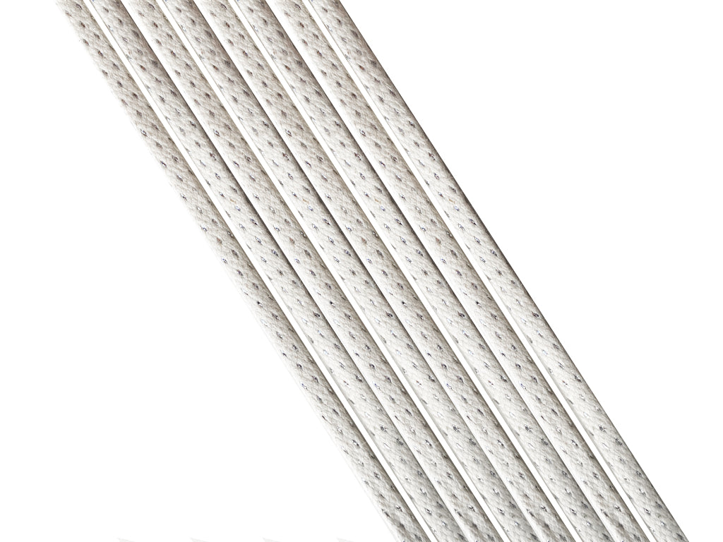 Cordon blanco y plateado 120 cm para zapatilla Kutsu