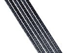 Cordon negro y plateado 120 cm para zapatilla Kutsu