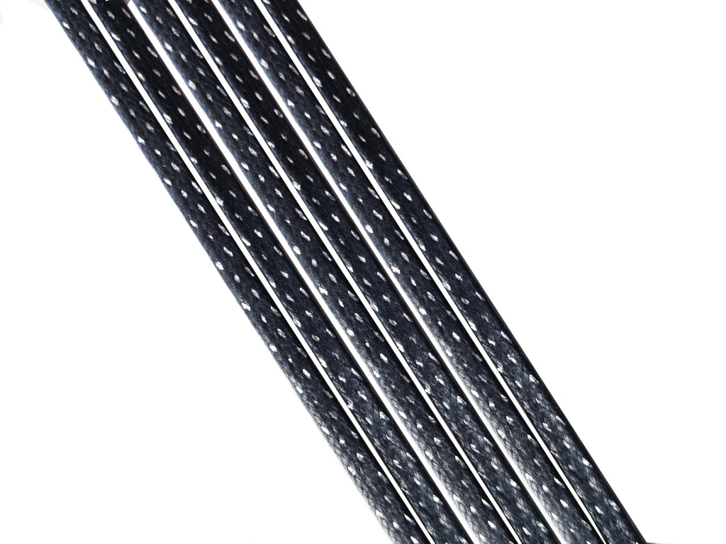 Cordon negro y plateado 120 cm para zapatilla Kutsu
