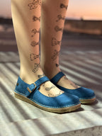 Zapato Flora Azul Rey