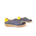 Zapato Eva Mujer Negro Gráfito Amarillo