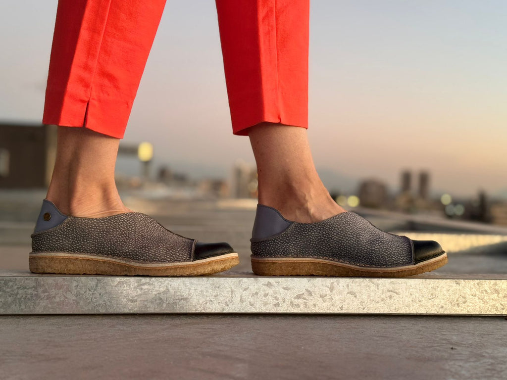 Zapato Eva Mujer Negro Elefante Malva