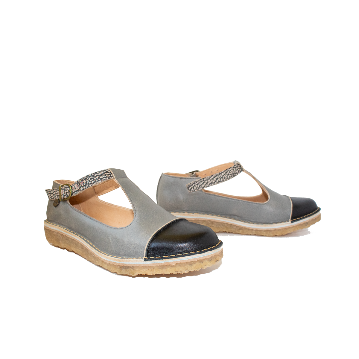 Zapato Gina Mujer Gris Negro Jaspe