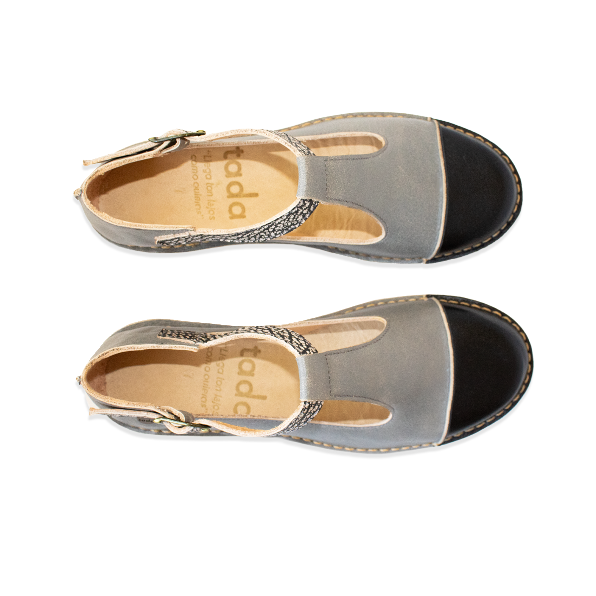 Zapato Gina Mujer Gris Negro Jaspe