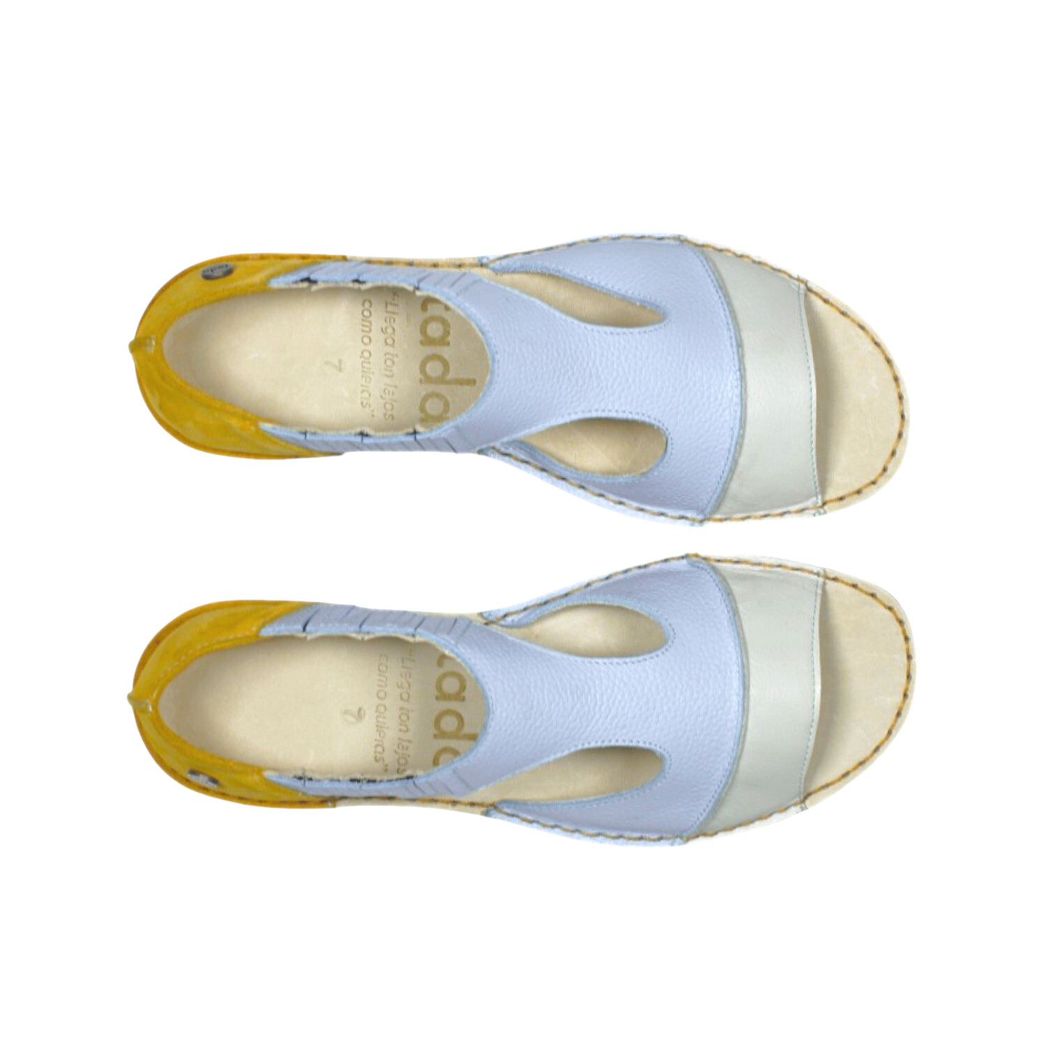 Sandalia Nina Celeste Poro Reno Amarillo