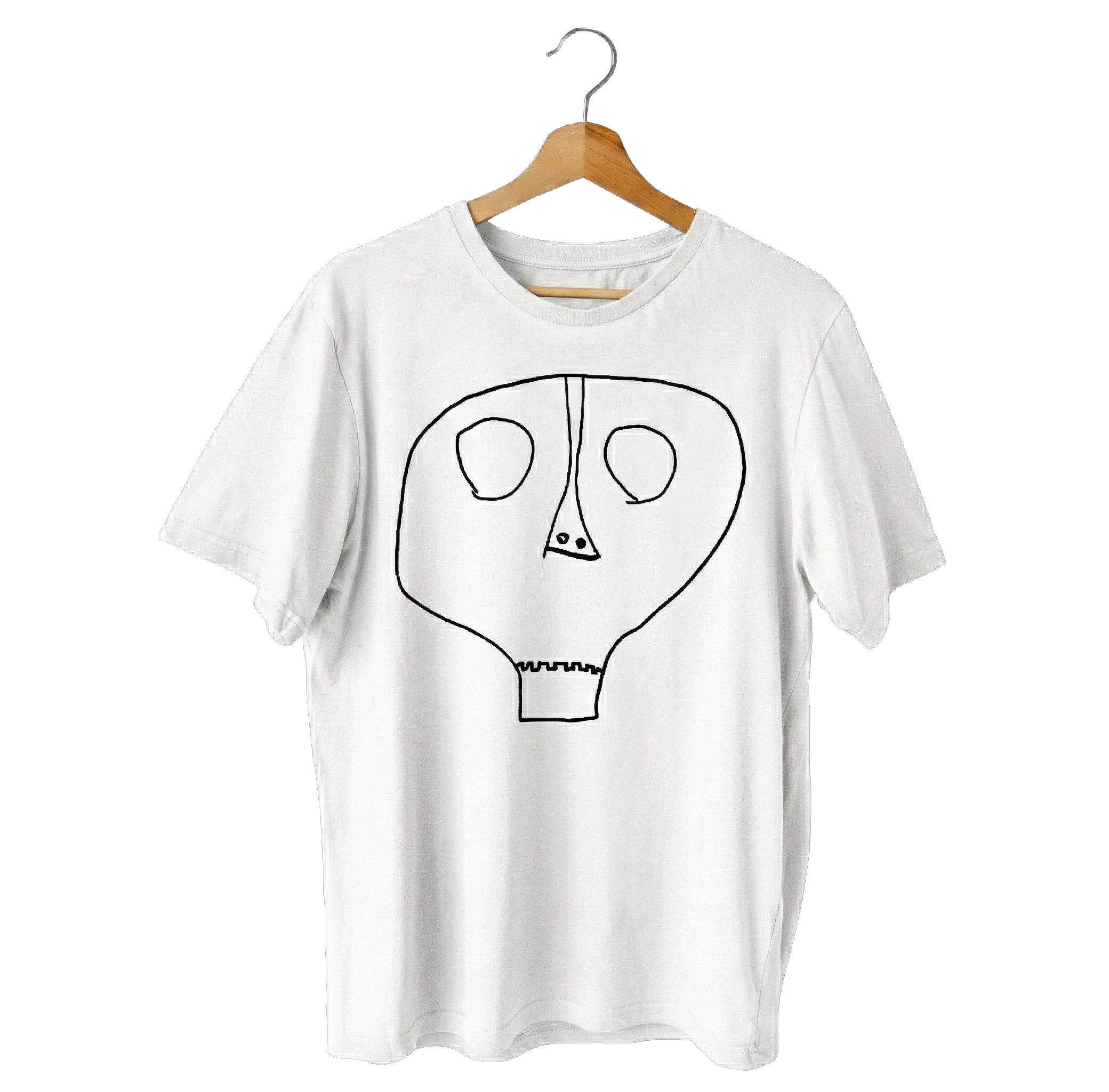 Polera Mujer Blanca Calabera Negra