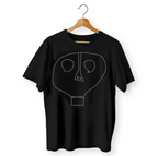 Polera Mujer Negro Calavera Gris