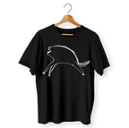 Polera Mujer Negra Jabalí blanca