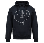 Poleron Adulto Negro Calavera Blanca