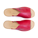 Sandalia Mujer Puntilla Rojo
