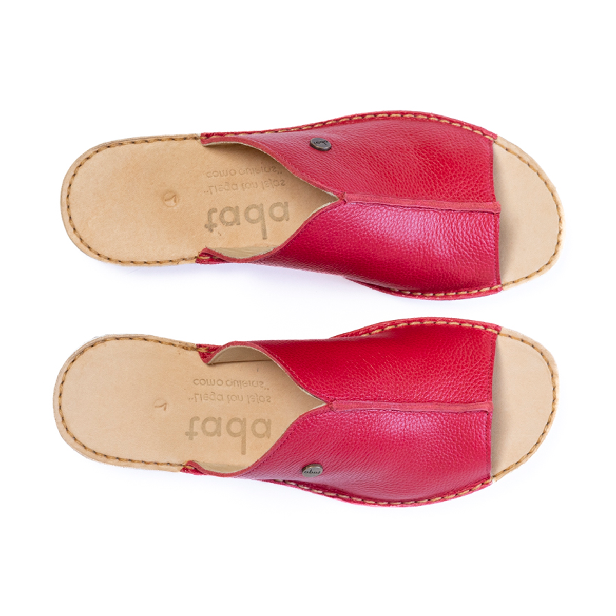 Sandalia Mujer Puntilla Rojo