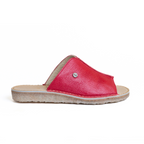 Sandalia Mujer Puntilla Rojo