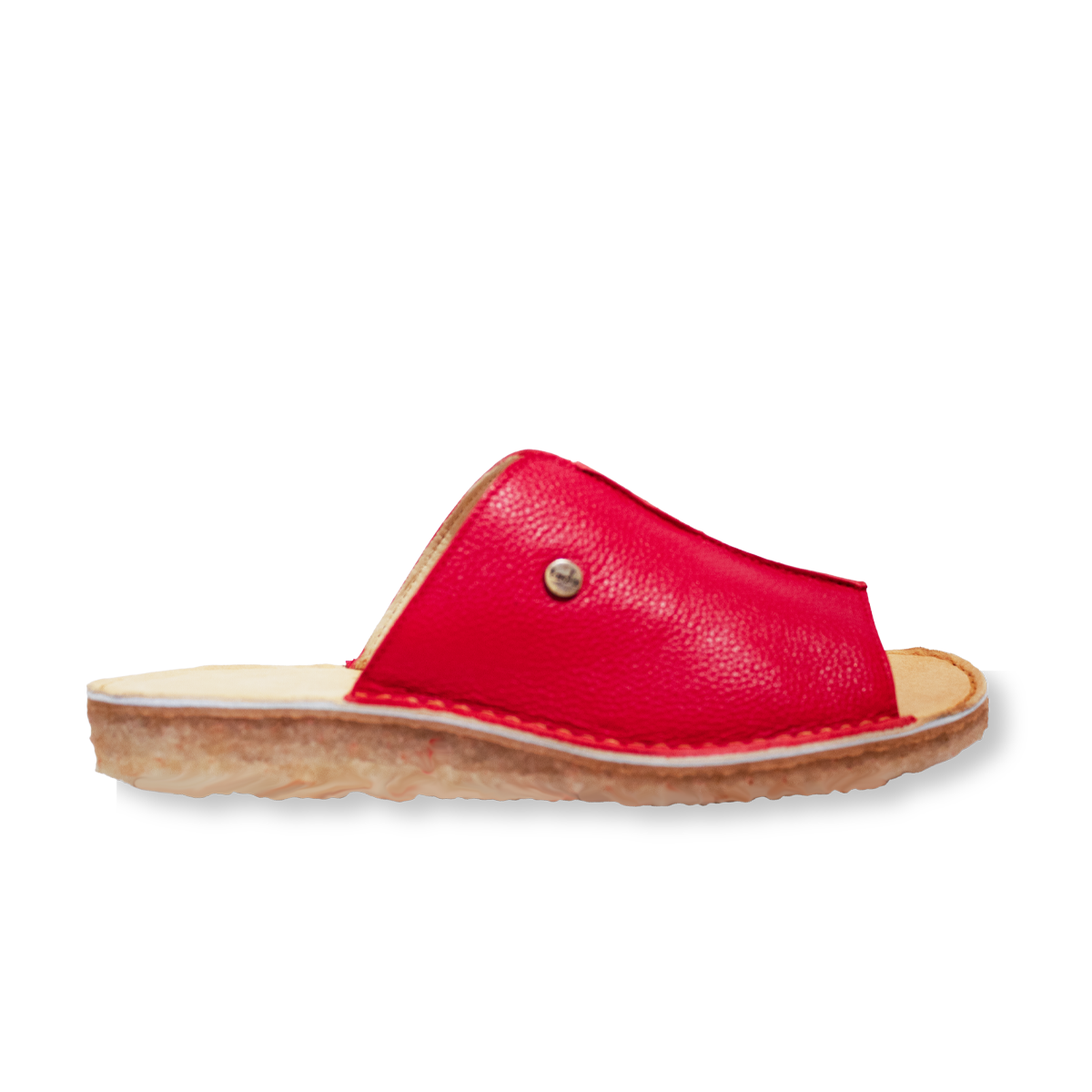 Sandalia Mujer Puntilla Rojo