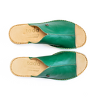 Sandalia Mujer Puntilla Verde Poro