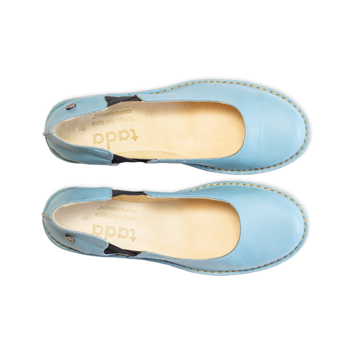 Zapato Reina Mujer Celeste Rustico