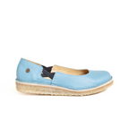 Zapato Reina Mujer Celeste Rustico