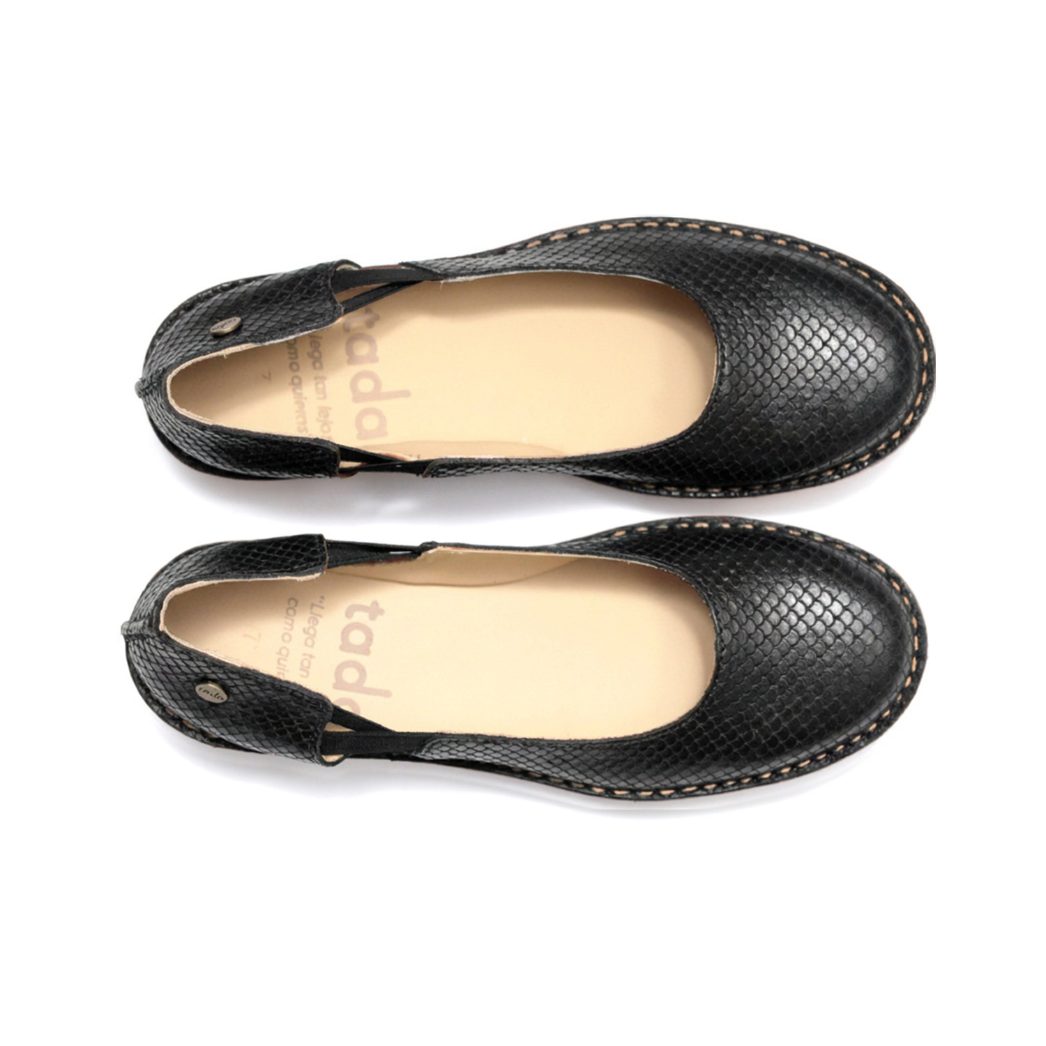 Zapato Reina Mujer Glam Pitón Negro
