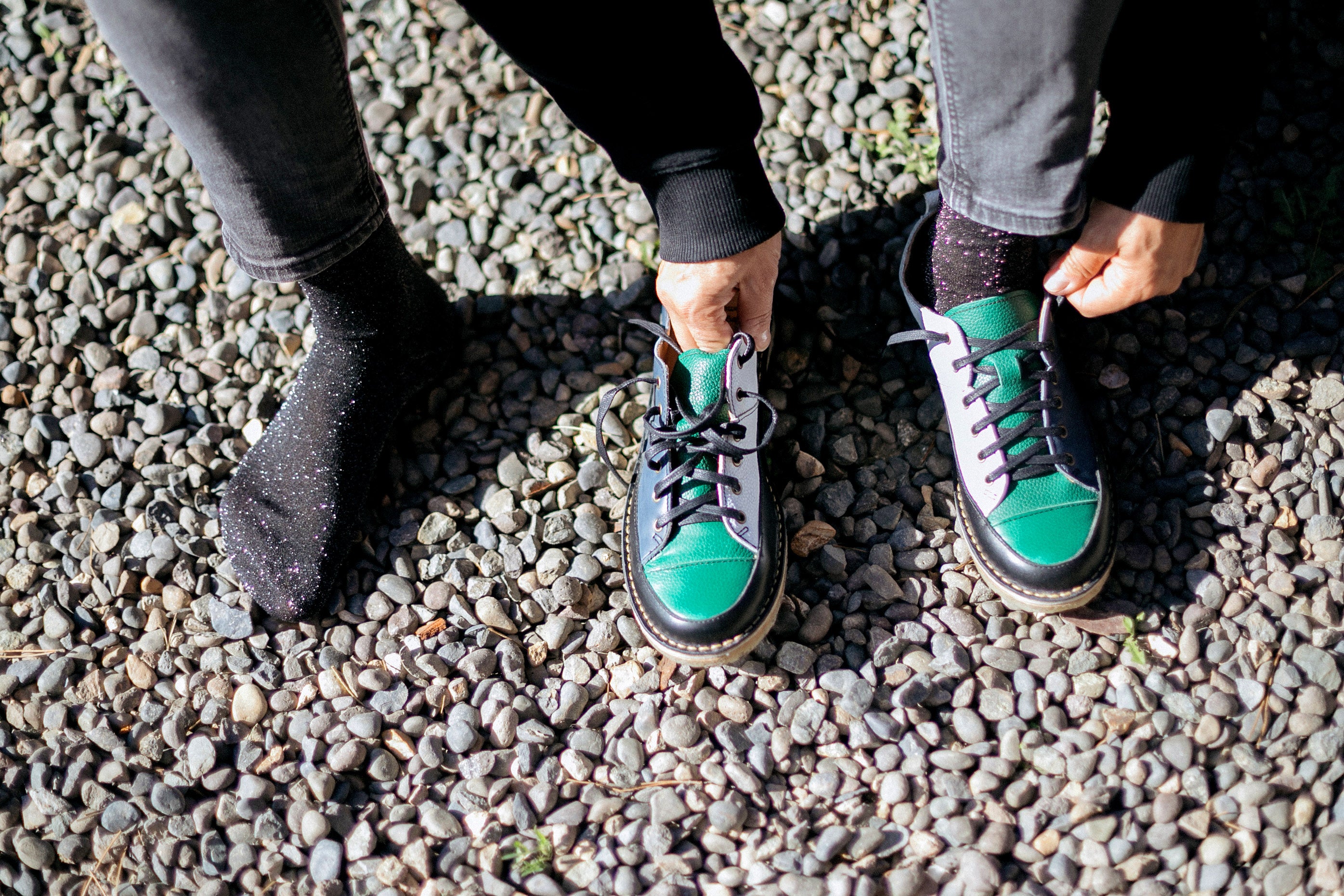 Zapato Kutsu Mujer Blanco y Verde