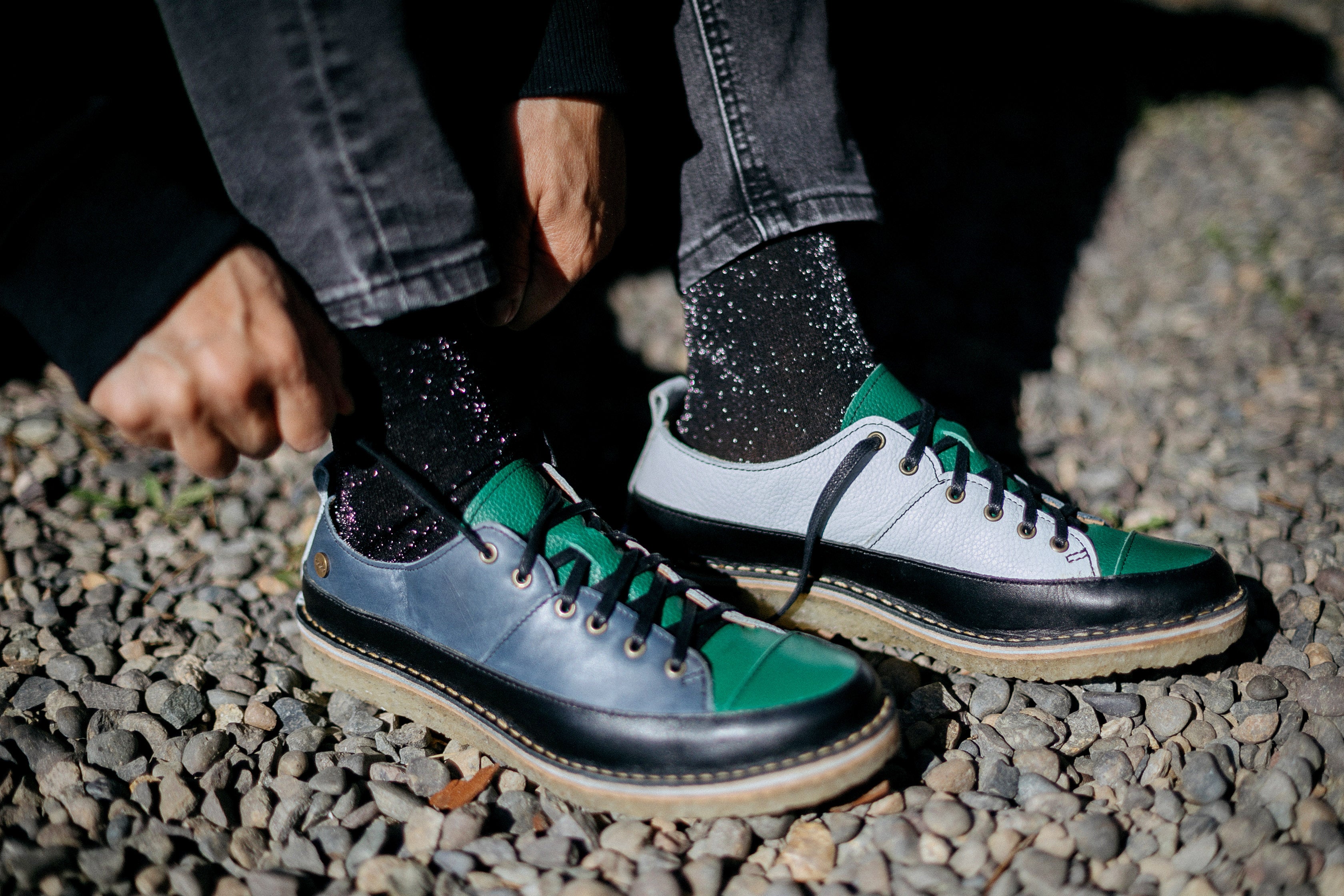 Zapato Kutsu Mujer Blanco y Verde