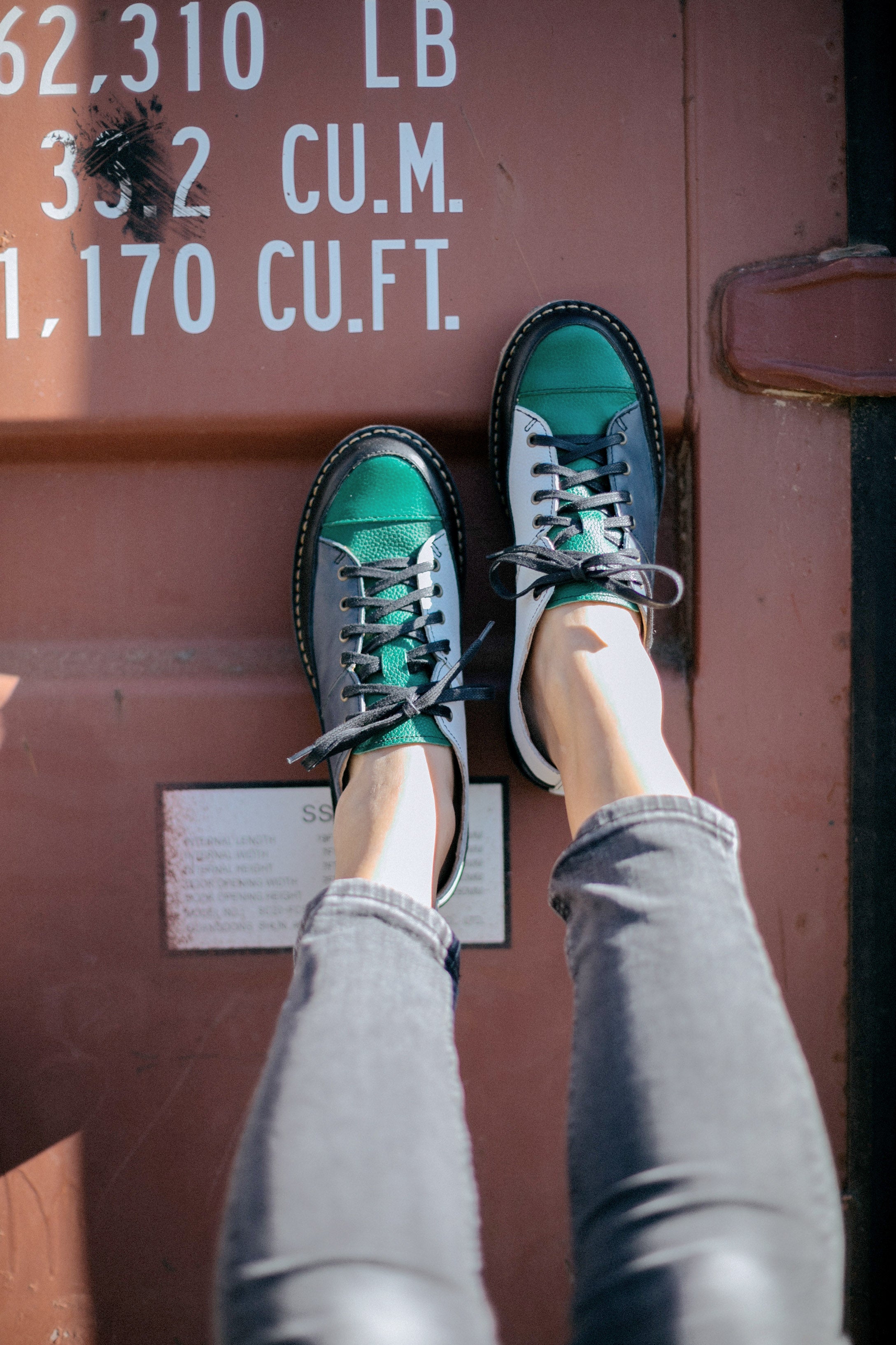 Zapato Kutsu Mujer Blanco y Verde