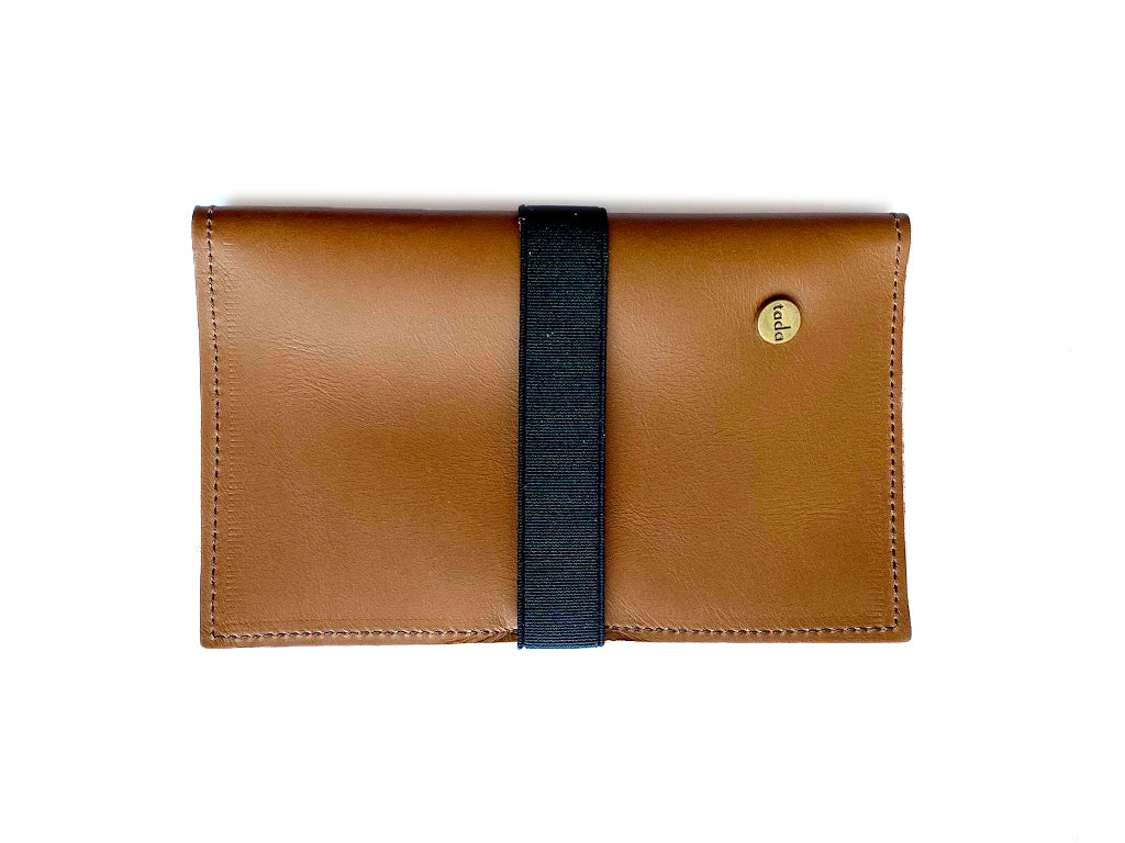 Billetera XL de cuero caramelo