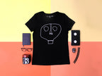Polera Mujer Negro Calavera