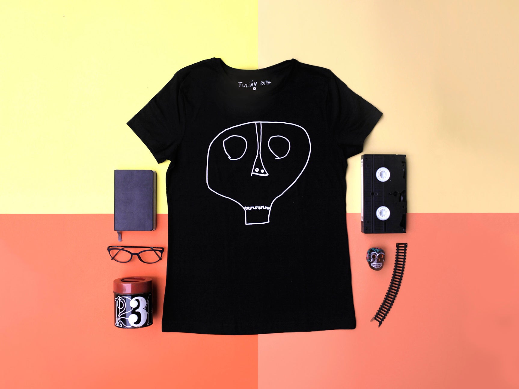 Polera Mujer Negro Calavera