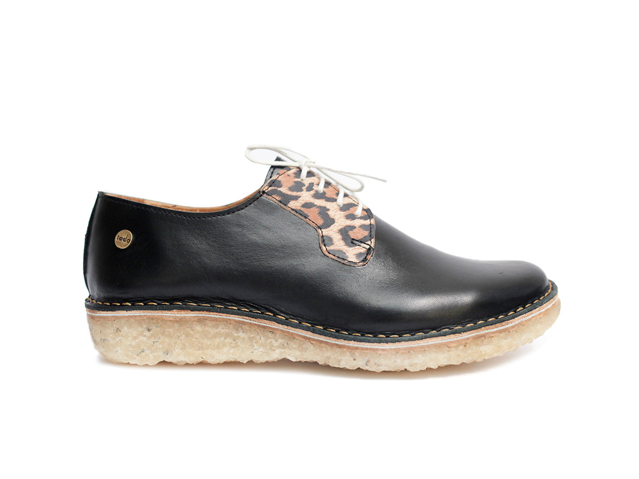 Zapato Derby Mujer Negro Wild