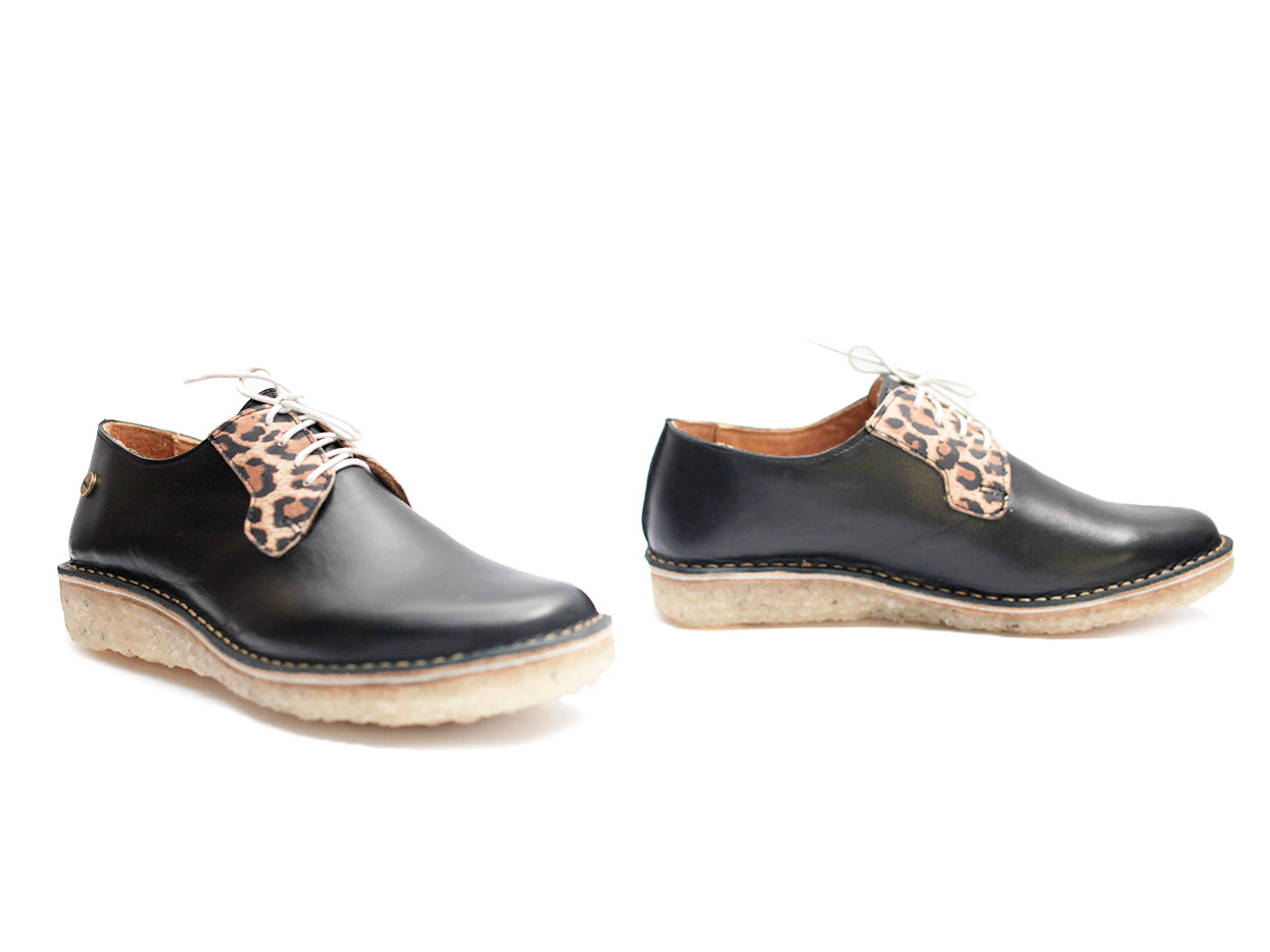 Zapato Derby Mujer Negro Wild