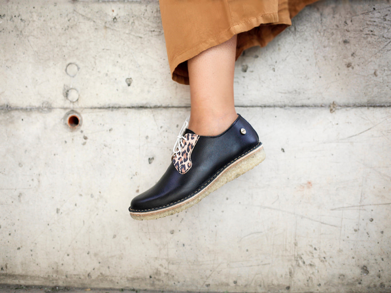 Zapato Derby Mujer Negro Wild