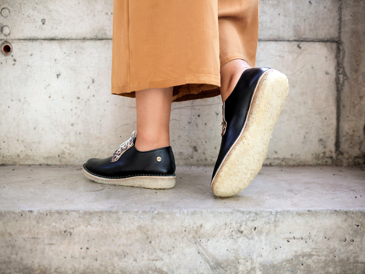 Zapato Derby Mujer Negro Wild