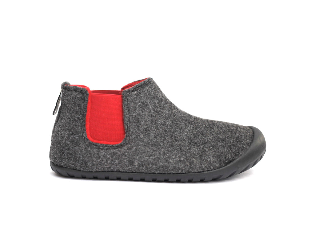Bota Gumbies Grafito y Rojo