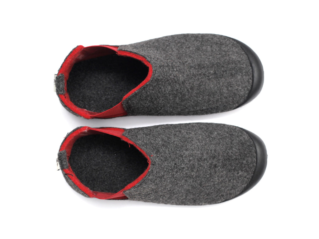 Bota Gumbies Grafito y Rojo