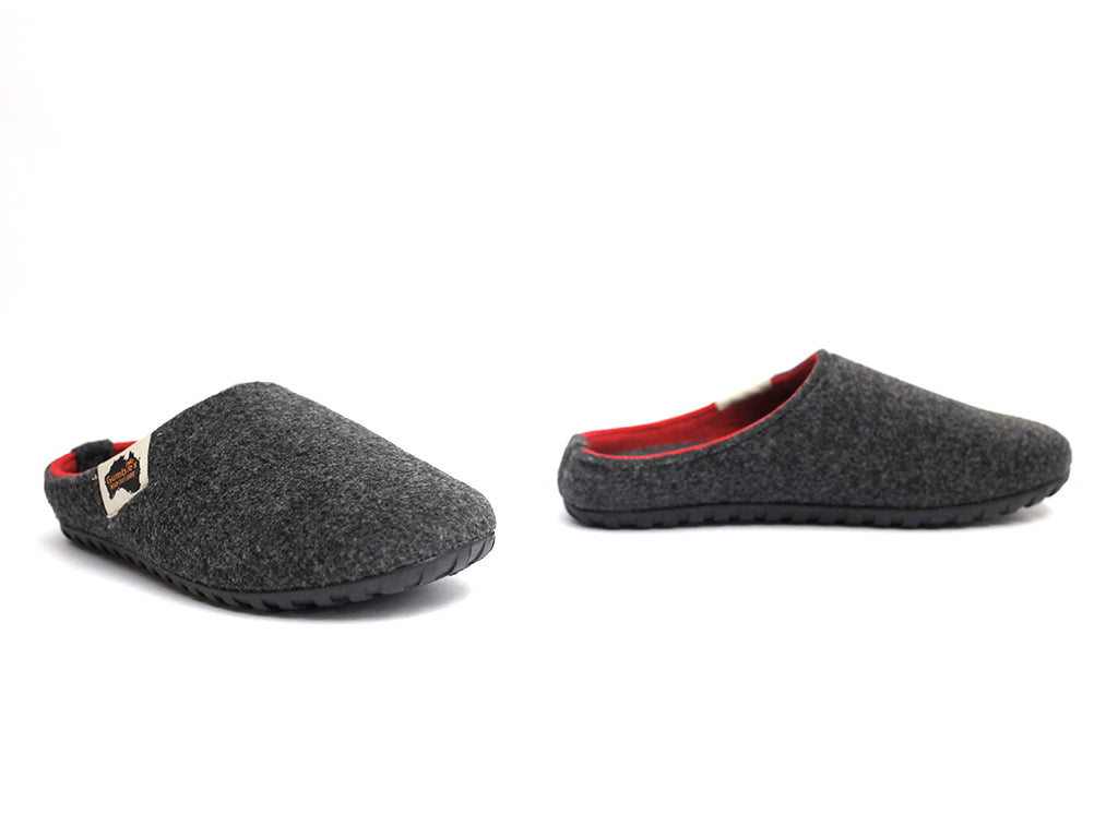 Slipper Gumbies Grafito y Rojo