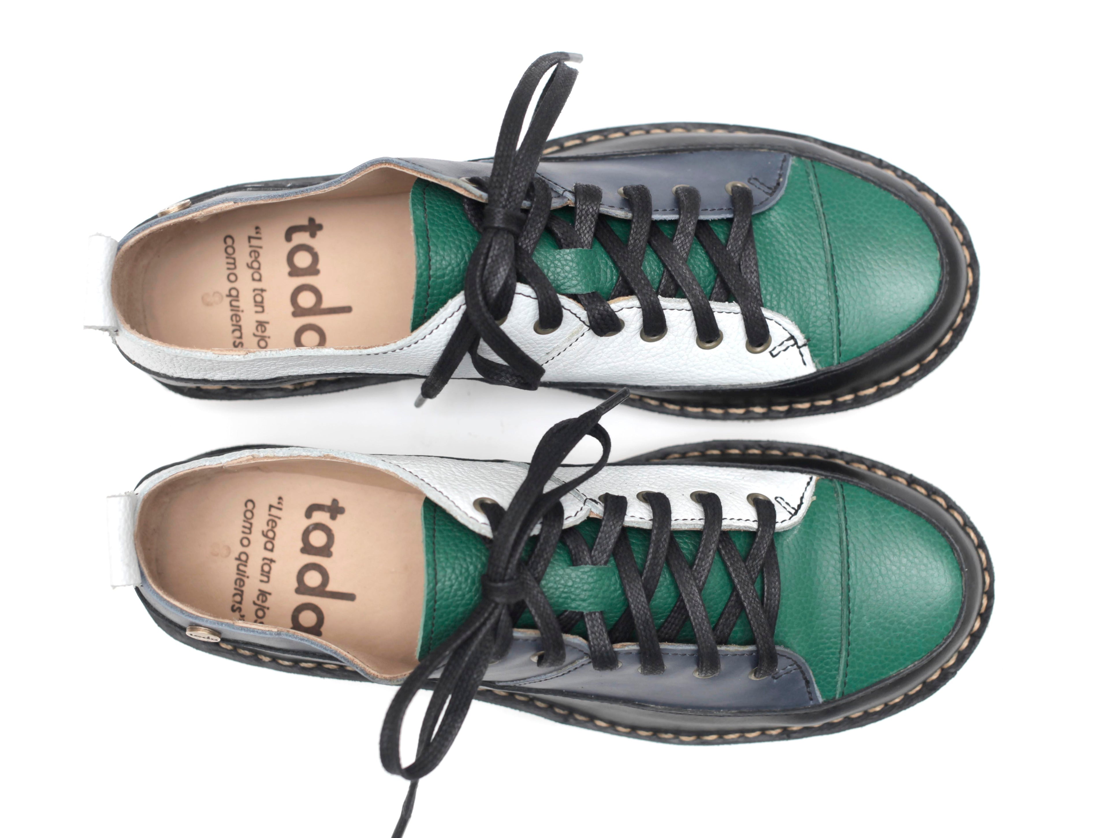 Zapato Kutsu Mujer Blanco y Verde