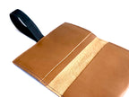 Tabaquera de cuero caramelo