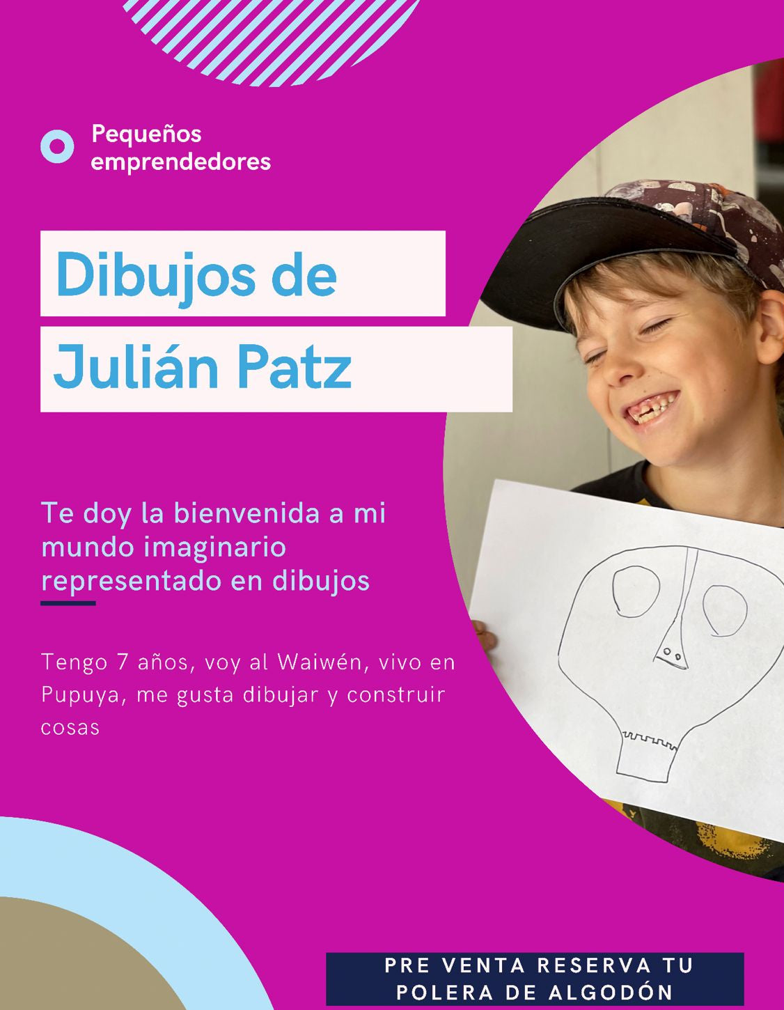 Polera Niños Negra Manga Larga Calabera Blanca