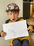 Polera Niños Negra Jabalí Blanco